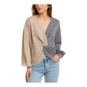 Cinq a Sept Esme Cashmere Sweater Oatmeal/Heather Grey XS